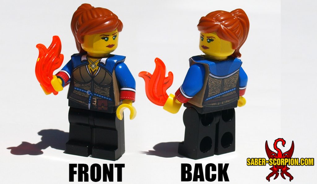 Custom LEGO Minifigure: Fantasy Fire Witch