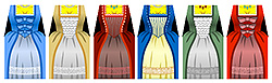 Custom LEGO Minifig Decals: Noble Women Dresses