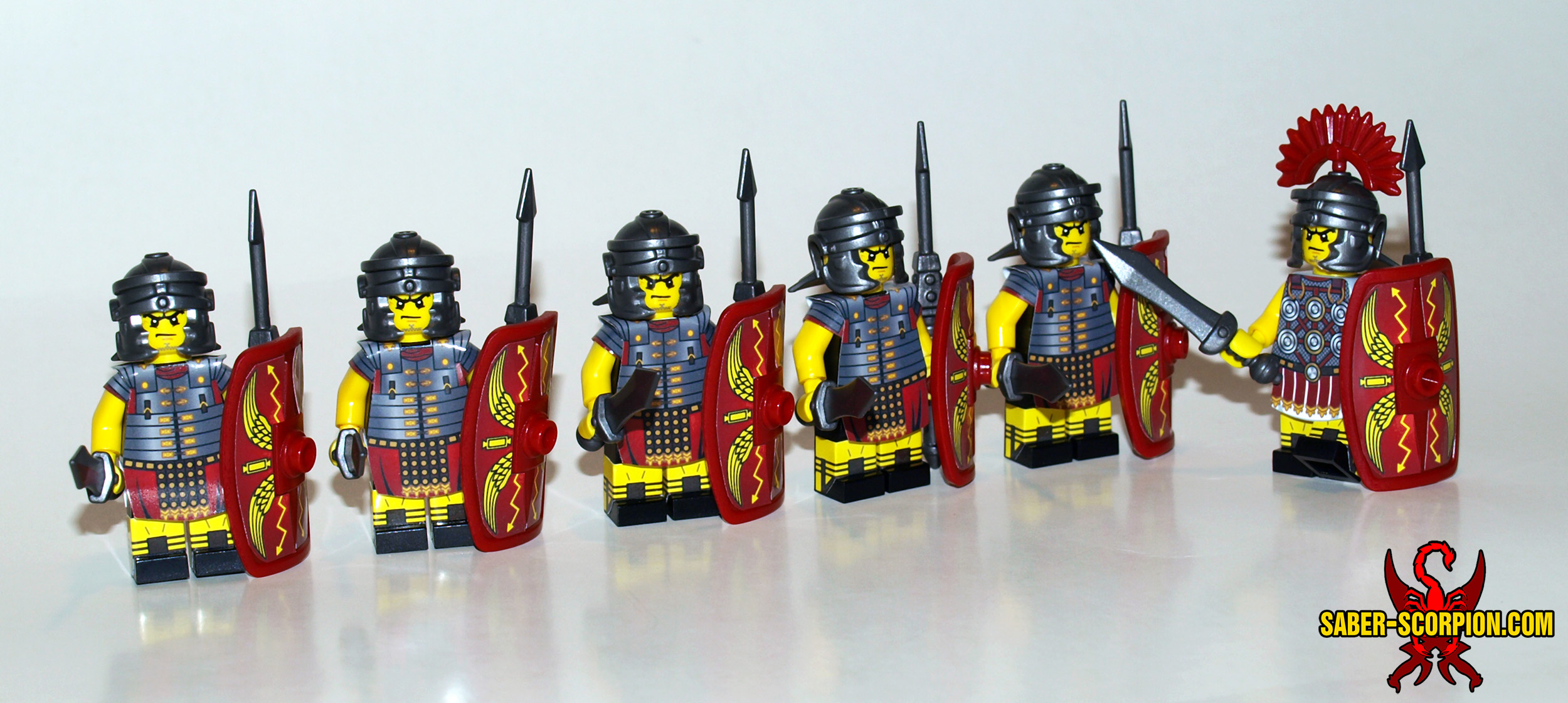 Legionär /Römer Custom Minifigur Lego kompatibel 1+5 CENTURIO Soldat Set 