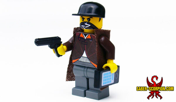 Custom LEGO Minifigure: Cyberpunk Hacker