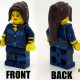 Custom LEGO Minifigure: Zombie Survivor: Female Cop