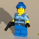 Custom LEGO Minifigure: Zombie Survivor: Female Cop
