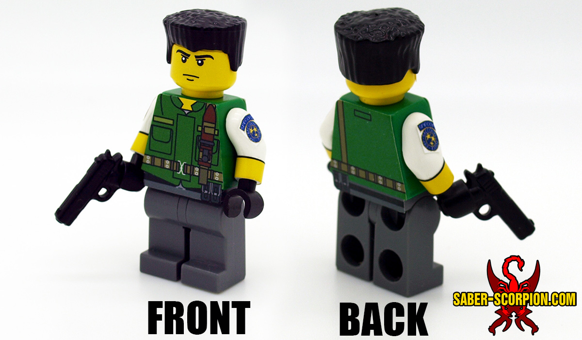 Custom Zombie Minifigure Parts -Printed On Real Lego Minifigure Parts!