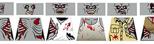 Custom LEGO Minifig Decals: Zombies