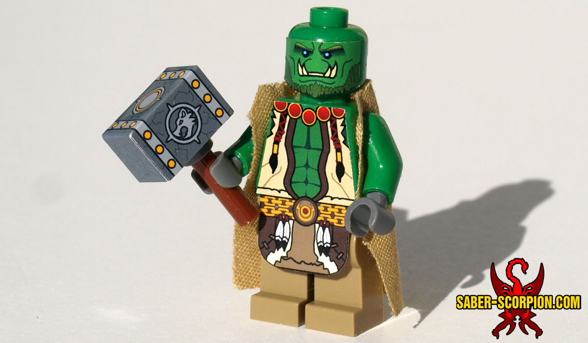 Fantasy Warcaster Orc Shaman Custom LEGO Minifigure
