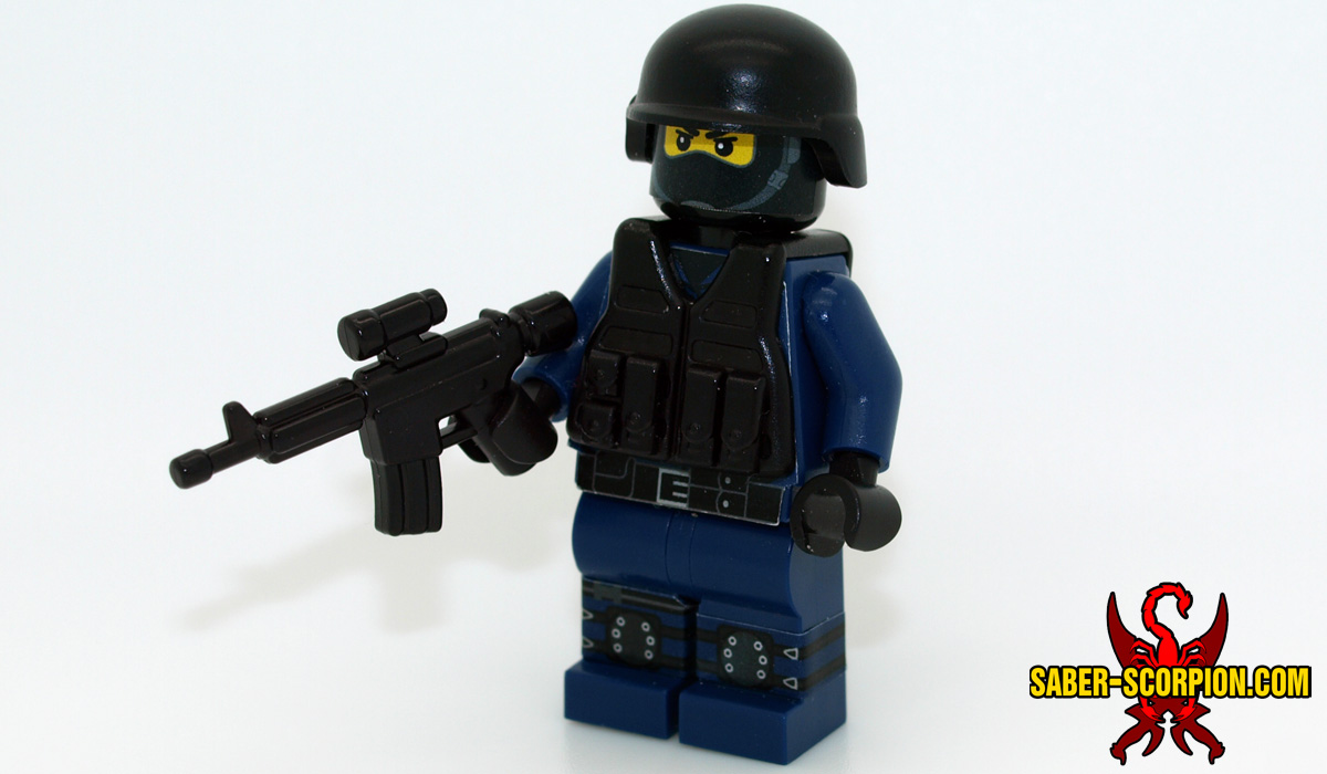 Minifig: SWAT Trooper – Saber-Scorpion's Lair – Custom LEGO Minifigs,  Stickers, & Weapons