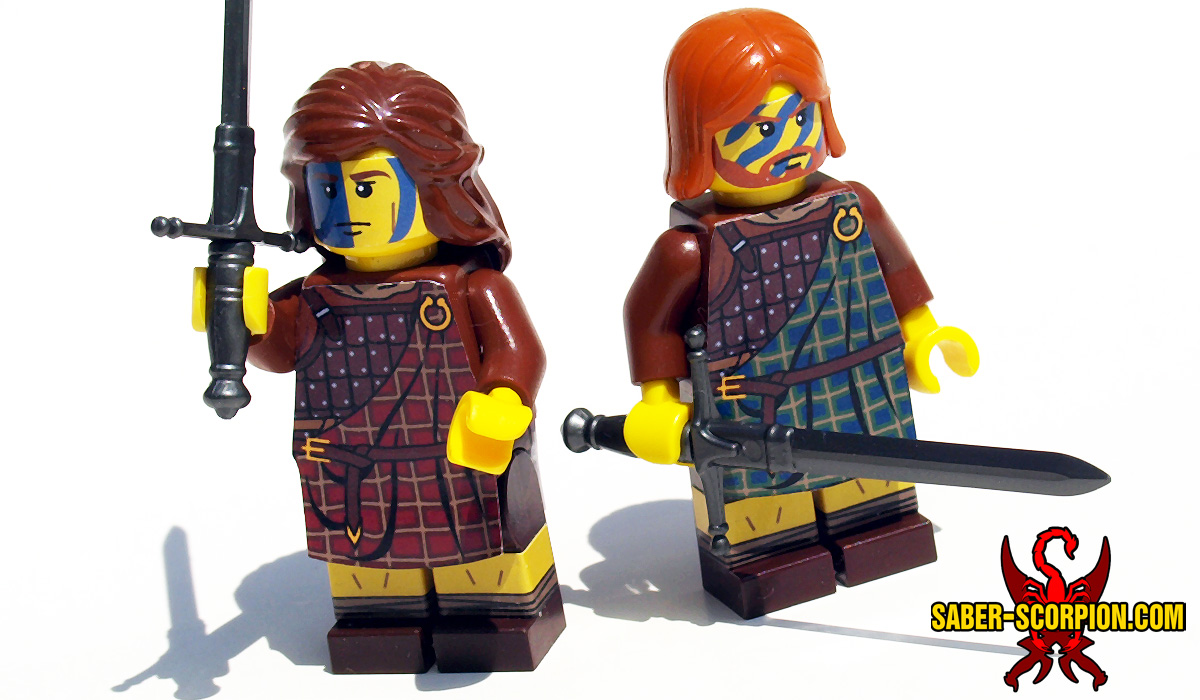 Minifig: Historic Scottish Highlander – Saber-Scorpion's – Custom LEGO Minifigs, Stickers, &