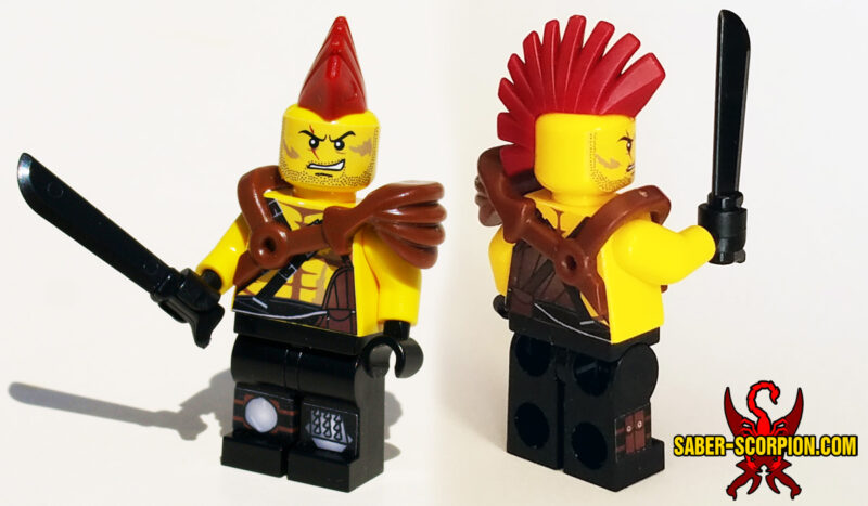 BrickWarriors Mohawk Hair and Gladiator Pauldron