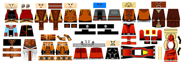Custom LEGO Decals: Star Space Wars Knights of the Old Light Republic