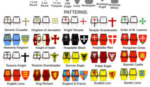 LEGO Minifigures Decals - Crusader Knight Surcoats