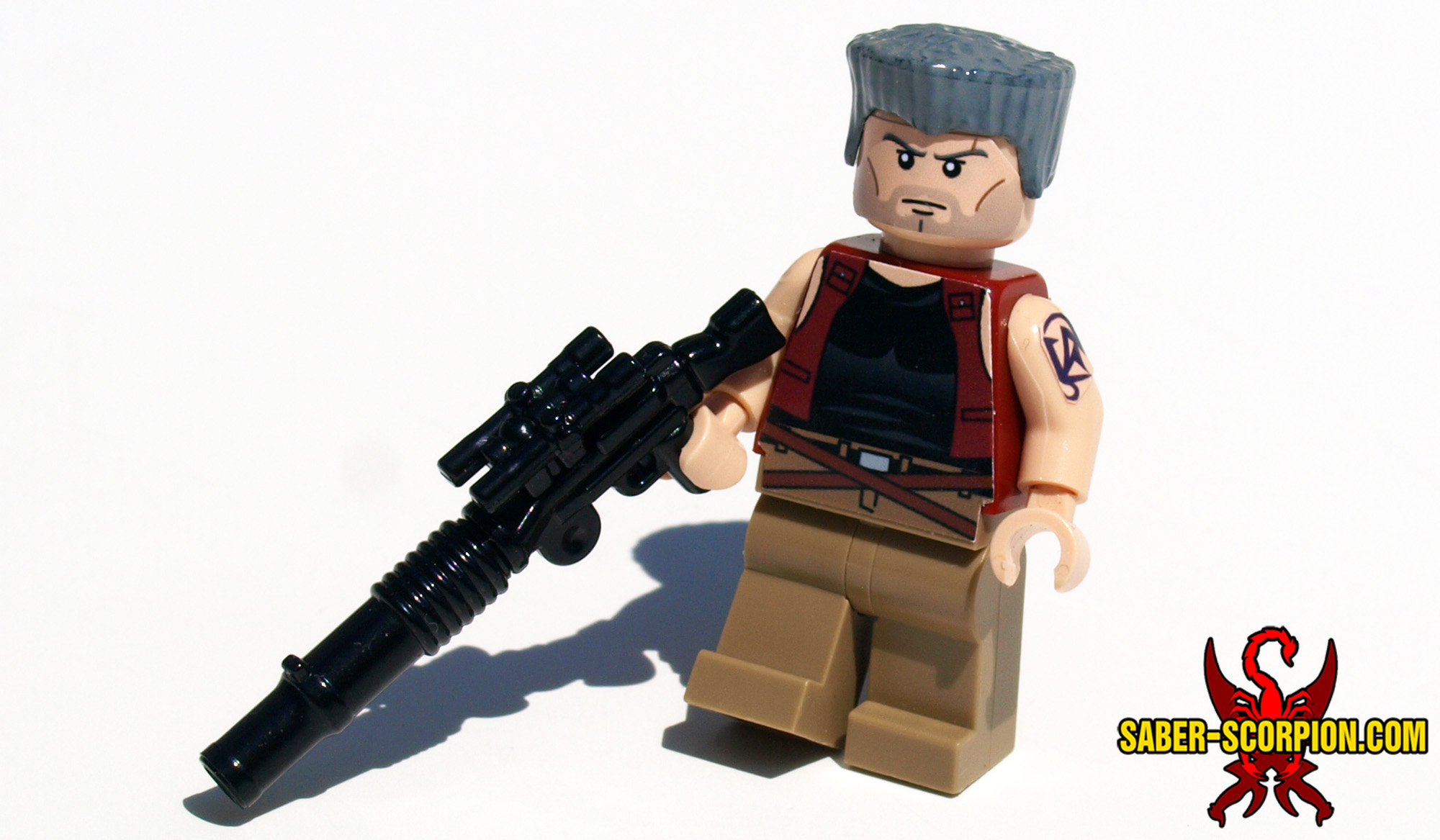 Minifig: Space Dark vs. Veteran Merc – Saber-Scorpion's Lair – Custom Minifigs, Stickers, & Weapons