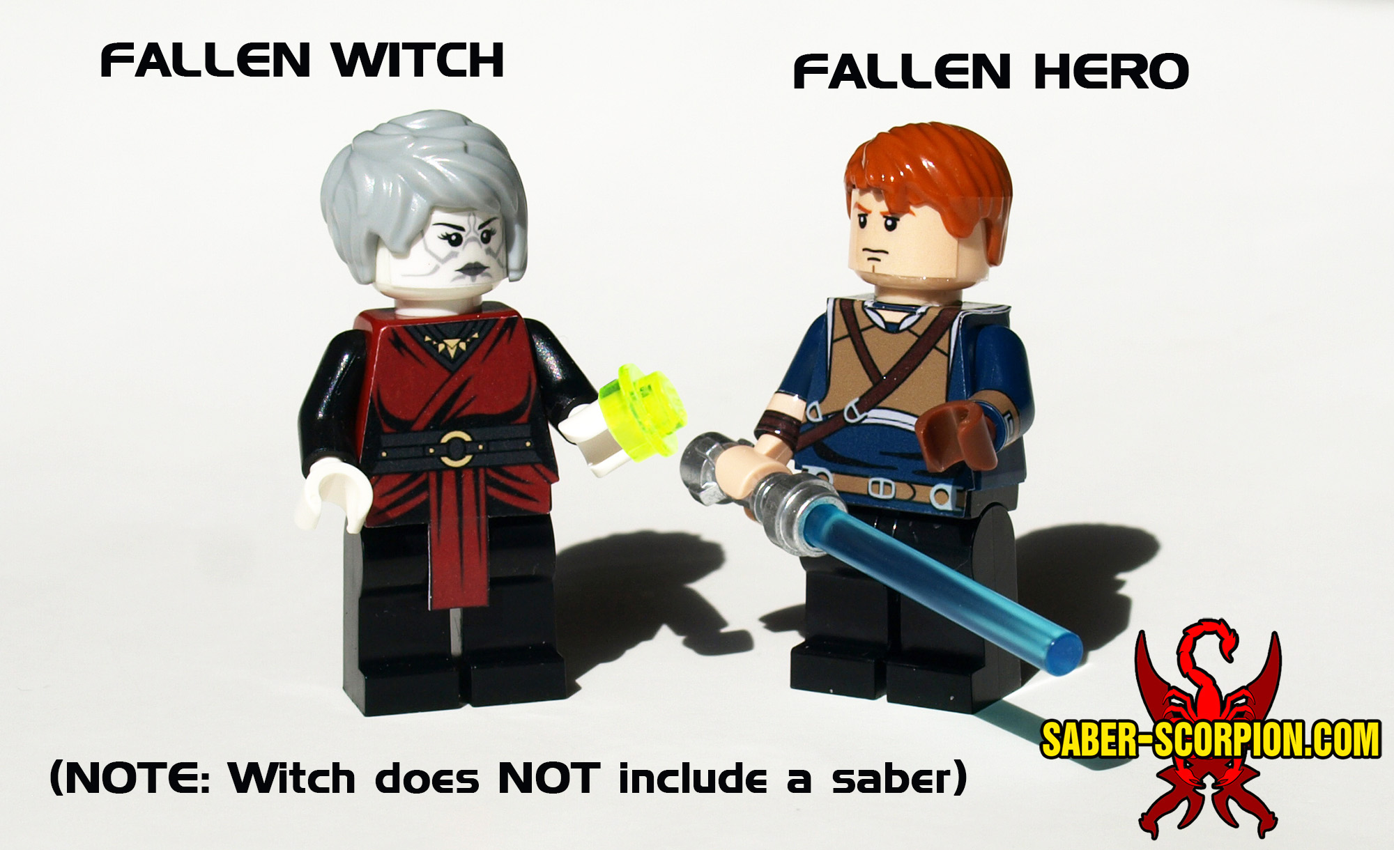 Minifig: Space Wars Fallen Light Hero & Witch – Saber-Scorpions Lair –  Custom LEGO Minifigs, Stickers, & Weapons